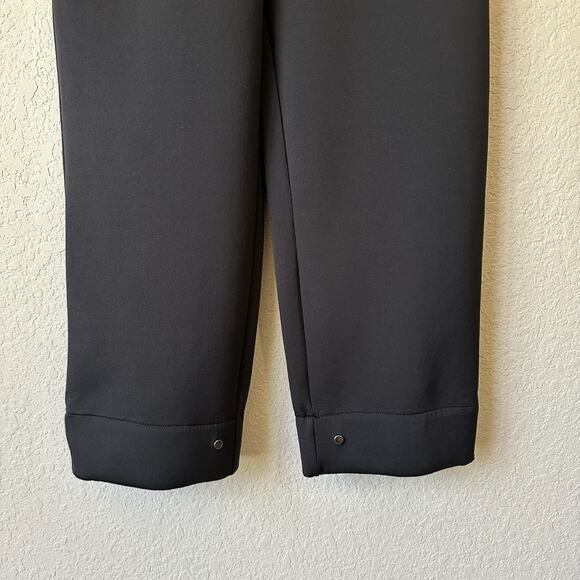 A DAY Trouser Pants Black MR Straight Leg Capri Stretch Minimalist - Picture 5 of 12